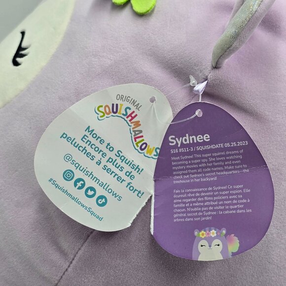 Squishmallows Large - Syndee the Squirrel with 3D Flower Crown - Picture 6 of 16